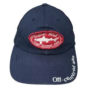 Dogfish Head Trucker Hat Blue Red One Size Snapback Mesh Shark Patch Brewed Ales